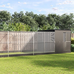 Vidaxl - Volière avec extension argenté 911x303x216 cm acier