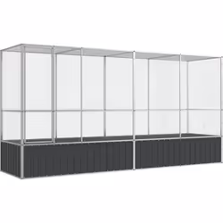 Cette volière avec extension offre un grand endroit confortable pour que vos oiseaux volent et jouent en toute sécurité. Cadr ...