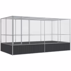 Cette volière avec extension offre un grand endroit confortable pour que vos oiseaux volent et jouent en toute sécurité. Cadr ...