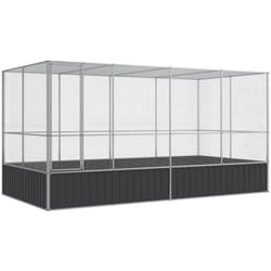 Vidaxl - Volière avec extension argenté 418x207x212 cm acier