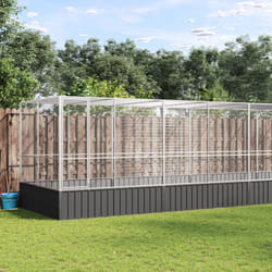 Vidaxl - Volière avec extension argenté 625x207x212 cm acier
