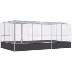 Cette volière avec extension offre un grand endroit confortable pour que vos oiseaux volent et jouent en toute sécurité. Cadr ...