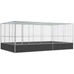 Vidaxl - Volière avec extension argenté 518x307x212 cm acier