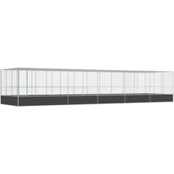 Vidaxl - Volière avec extension argenté 1139x307x212 cm acier