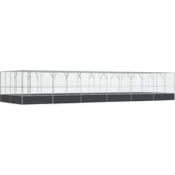 Vidaxl - Volière avec extension argenté 1246x414x212 cm acier