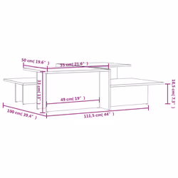 VidaXL 3216149 Table à café, latérale et de salon