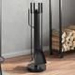 vidaXL Set d'outils de cheminée 5 pcs 18x56 cm acier