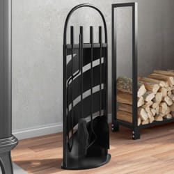 vidaXL Set d'outils de cheminée 5 pcs 23x15x66 cm acier