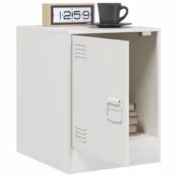 VidaXL 841617 Table de nuit et table de chevet Blanc - Vue supplémentaire 5