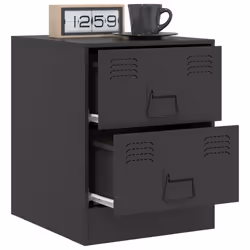 VidaXL 841619 Table de nuit et table de chevet Noir - Vue supplémentaire 5
