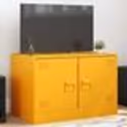vidaXL Meuble TV jaune moutarde 67x39x44 cm acier