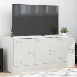 Vidaxl - Meuble tv blanc 99x39x44 cm acier