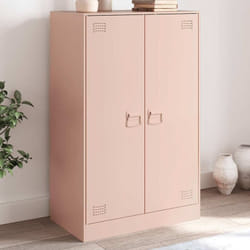 Buffet rose 67x39x107 cm acier - Vidaxl