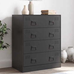 Vidaxl - Buffet noir 67x39x83 cm acier