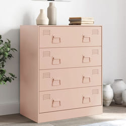 Buffet rose 67x39x83 cm acier vidaXL