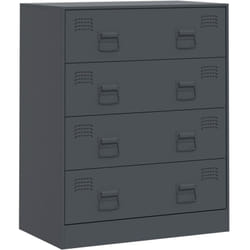 Buffet anthracite 67x39x83 cm acier Vidaxl