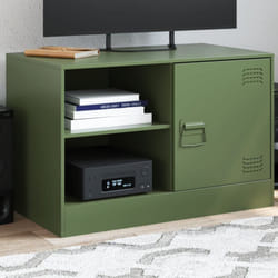 Vidaxl - Meuble tv vert olive 67x39x44 cm acier