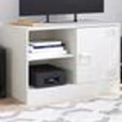vidaXL Meuble TV blanc 67x39x44 cm acier