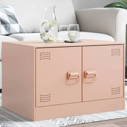 Vidaxl - Table basse rose 67x50x44 cm acier