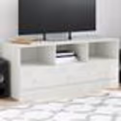 vidaXL Meuble TV blanc 99x39x44 cm acier