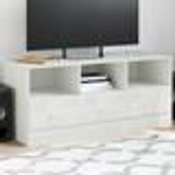 vidaXL Meuble TV blanc 99x39x44 cm acier