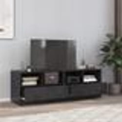 vidaXL Meubles TV 2 pcs noir 67x39x44 cm acier