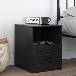 VidaXL 841751 Table de nuit et table de chevet Noir