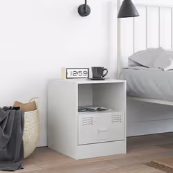 VidaXL 841761 Table de nuit et table de chevet Blanc