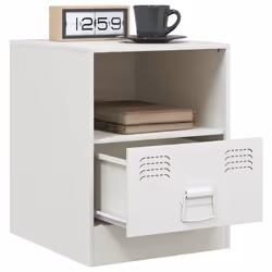 VidaXL 841761 Table de nuit et table de chevet Blanc - Vue supplémentaire 5