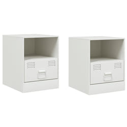 VidaXL 841762 Table de nuit et table de chevet Blanc