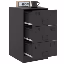 VidaXL 841775 Table de nuit et table de chevet Noir - Vue supplémentaire 5