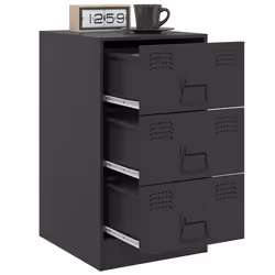 VidaXL 841776 Table de nuit et table de chevet Noir - Vue supplémentaire 4