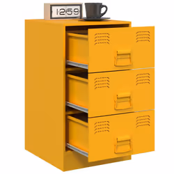 VidaXL 841781 Table de nuit et table de chevet Jaune - Vue supplémentaire 5