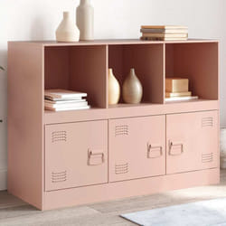 Vidaxl - Buffet rose 99x39x73 cm acier