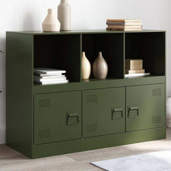 Vidaxl - Buffet vert olive 99x39x73 cm acier