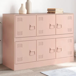 vidaXL Buffet rose 99x39x73 cm acier