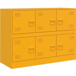 Buffet jaune moutarde 99x39x73 cm acier