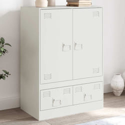 Buffet haut blanc 67x39x95 cm acier Vidaxl