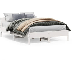 Vidaxl - Cadre de lit sans matelas blanc 120x200 cm bois de pin massif