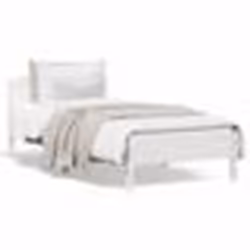 vidaXL Cadre de lit sans matelas blanc 100x200 cm bois de pin massif - 100 x 200 cm