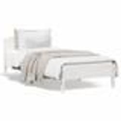 vidaXL Cadre de lit sans matelas blanc 100x200 cm bois de pin massif - 100 x 200 cm