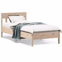 Profitez d'une bonne nuit de sommeil dans ce cadre de lit en bois ! Il sera un supplément pratique et décoratif à votre intér ...