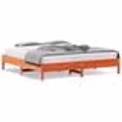 vidaXL Cadre de lit sans matelas cire marron 200x200cm bois pin massif - 200 x 200 cm