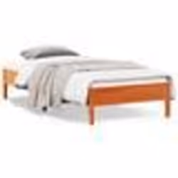 vidaXL Cadre de lit sans matelas cire marron 100x200cm bois pin massif - 100 x 200 cm