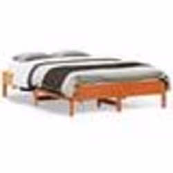 vidaXL Cadre de lit sans matelas cire marron 140x190cm bois pin massif - 140 x 190 cm