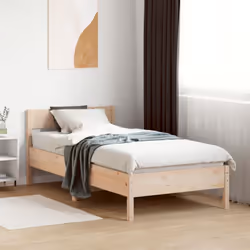 Profitez d'une bonne nuit de sommeil dans ce cadre de lit en bois ! Il sera un supplément pratique et décoratif à votre intér ...