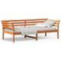 vidaXL Lit de jour sans matelas cire marron 100x200 cm pin massif - 100 x 200 cm