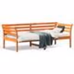 vidaXL Lit de jour sans matelas cire marron 90x190 cm bois pin massif - 90 x 190 cm