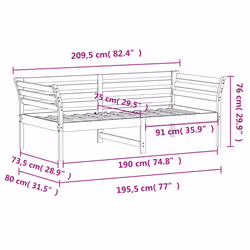 VidaXL 842883 canapé lit sofa Blanc - Vue supplémentaire 8