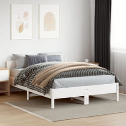 Vidaxl - Cadre de lit avec tête de lit blanc 160x200 cm bois pin massif